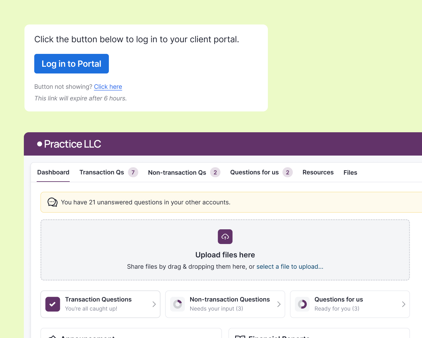 client portal storage