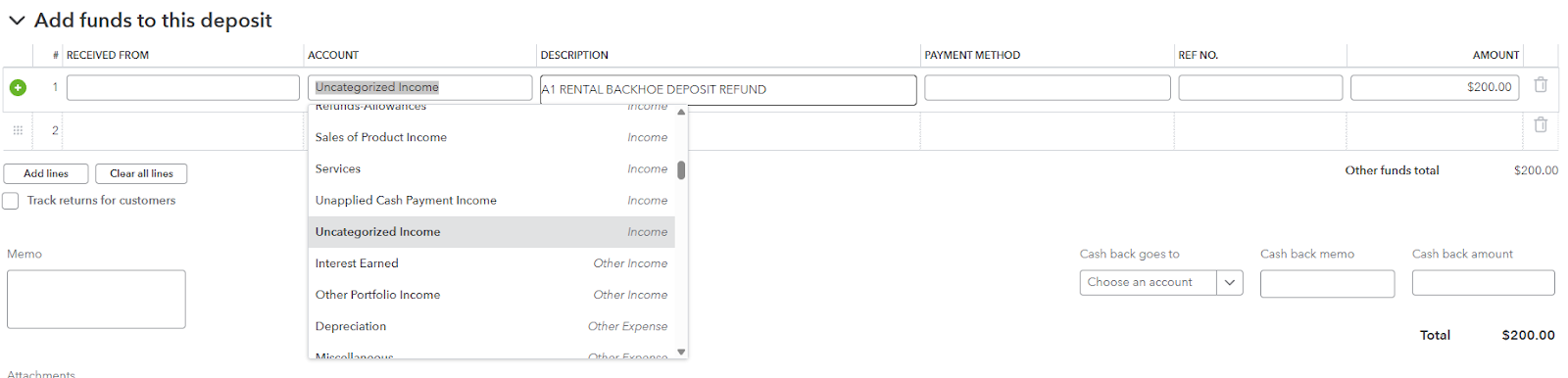 reclassify transaction
