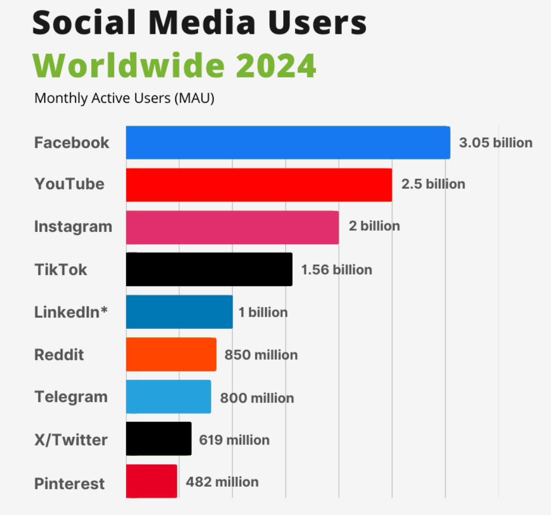 social media user worldwide 2024