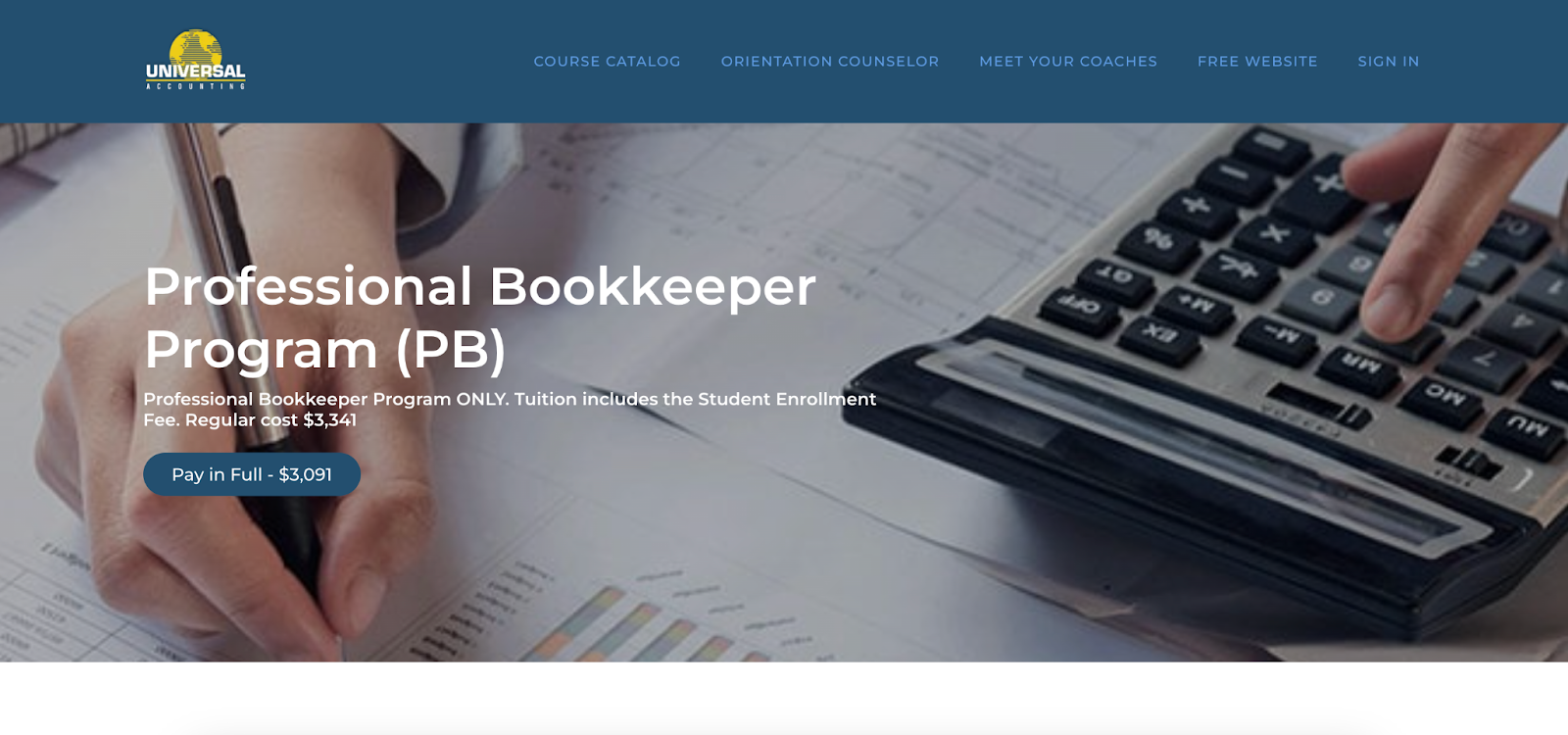 Universal Accounting School - Professional Bookkeeper Program